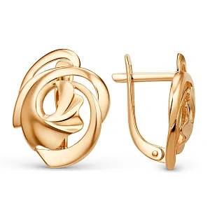 Серьги из красного золота