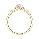 Кольцо из красного золота с бриллиантом