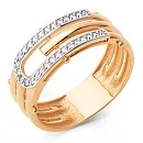 Кольцо из красного золота с фианитами