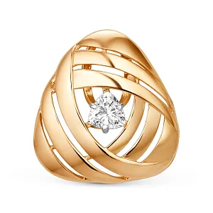 Подвеска из красного золота с фианитом