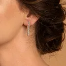 Серьги из красного золота с фианитами