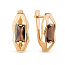 Серьги из красного золота с раухтопазами