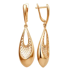 Серьги из красного золота