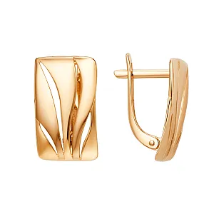 Серьги из красного золота