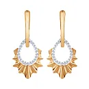 Серьги из красного золота с фианитами