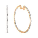 Серьги из красного золота с фианитами