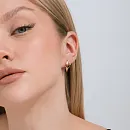 Серьги из красного золота с фианитами