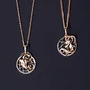 Подвеска из красного золота с фианитами