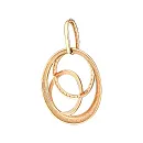 Подвеска из красного золота с фианитами