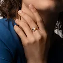 Кольцо из красного золота с фианитами