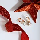Серьги из красного золота с фианитами