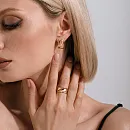 Кольцо из красного золота с фианитами