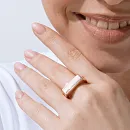 Кольцо из красного золота с фианитами