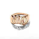 Кольцо из красного золота с фианитами