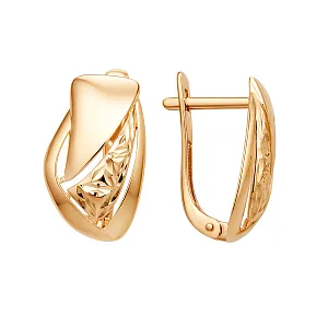 Серьги из красного золота