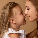 Серьги детские из красного золота