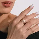 Кольцо из красного золота с фианитами