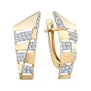 Серьги из красного золота с фианитами