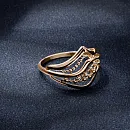 Кольцо из красного золота с фианитами