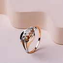 Кольцо из красного золота с фианитами