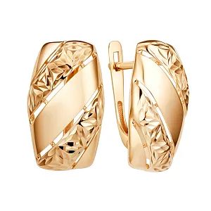 Серьги из красного золота
