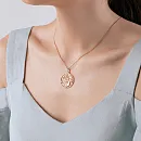 Подвеска из красного золота с фианитами