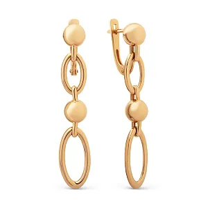 Серьги из красного золота