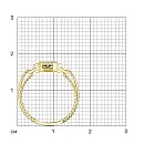 Кольцо из желтого золота с лондон топазом