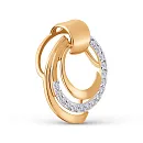 Подвеска из красного золота с фианитами