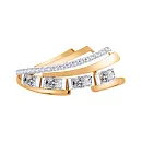 Кольцо из красного золота с фианитами