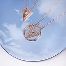 Колье из красного золота с фианитом