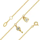 Браслет из желтого золота с фианитами