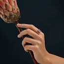 Кольцо из красного золота с фианитами