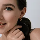 Серьги из красного золота с фианитами