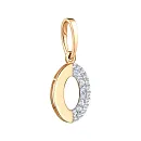 Подвеска из красного золота с фианитами