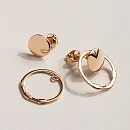 Серьги пусеты из красного золота