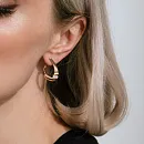 Серьги из красного золота с фианитами