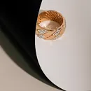 Кольцо из красного золота с фианитами