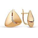 Серьги из красного золота с фианитами