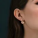 Серьги из красного золота с фианитами