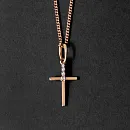 Подвеска из красного золота с фианитами