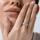 Кольцо из красного золота с фианитами