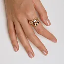 Кольцо из красного золота с фианитом