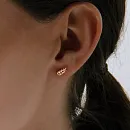 Серьги пусеты из красного золота