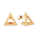 Серьги пусеты из красного золота