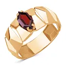 Кольцо из красного золота с гранатом