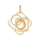 Подвеска из красного золота с фианитами