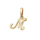 Подвеска из красного золота с фианитом