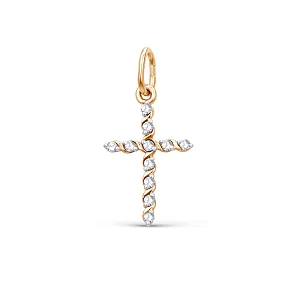 Подвеска из красного золота с фианитами