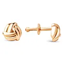 Серьги пусеты из красного золота